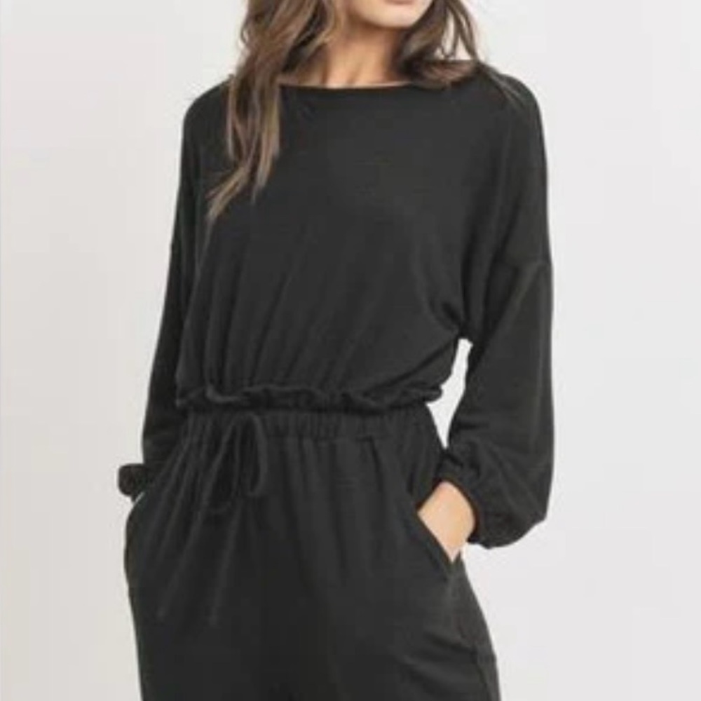 TALULAH Black Long-Sleeve Jumpsuit